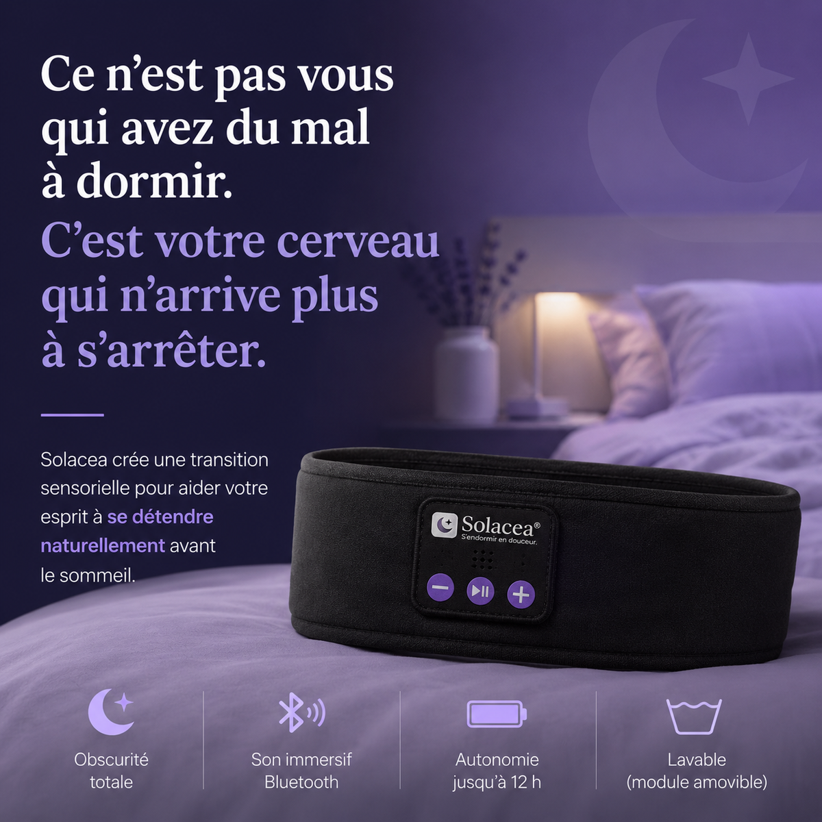 SleepBand Essentiel - bandeau sommeil réparateur Bluetooth