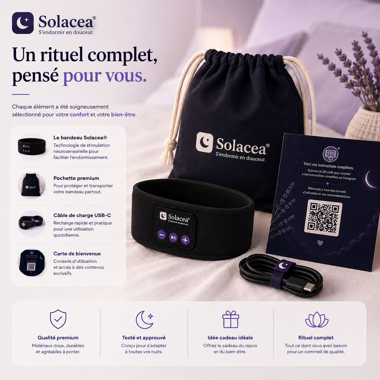 SleepBand Essentiel - bandeau sommeil réparateur Bluetooth