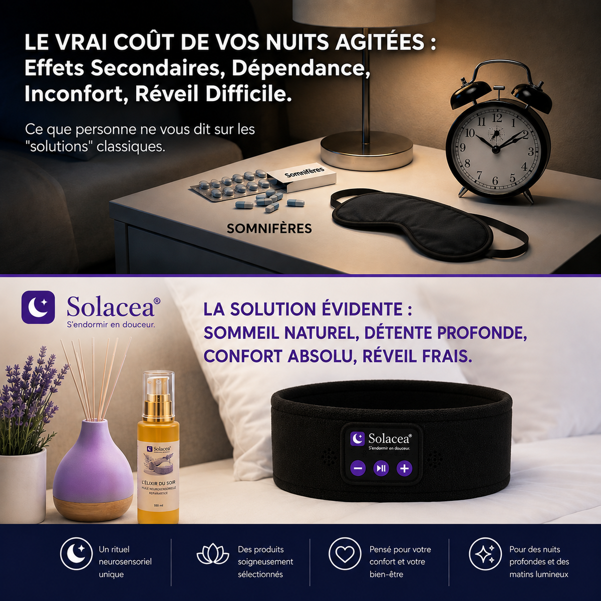 SleepBand Essentiel - bandeau sommeil réparateur Bluetooth